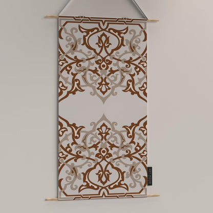 Ramadan's Unique Atlas Velvet Fabric Posters Set, a Wall Art Decor Kit for Festive Home Decor, Beige & White, a Globally-Inspired Islamic Design for Living Room or Bedroom