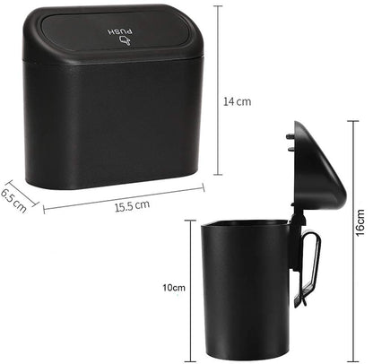 Car Trash Can with Lid, Accmor Mini Vehicle Trash Bin Car Dustbin Garbage Organizer Storage 2 Packs, Automotive Garbage Can Bin Trash Container for Cars, Home, Office
