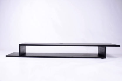 TV Stand Shelf, a versatile and spacious Entertainment Media Console measuring 135 cm, presented in a sophisticated and modern Black finish