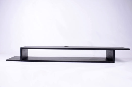 TV Stand Shelf, a versatile and spacious Entertainment Media Console measuring 135 cm, presented in a sophisticated and modern Black finish
