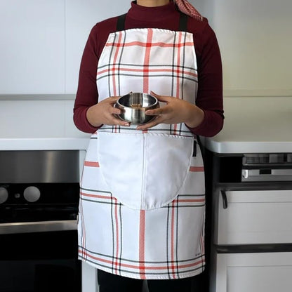 Apron, Cross-Back Design, Soft Cotton-Like Fabric, One Size, Lightweight Breathable Unisex with Front Pocket, for Cooking, and Daily Use