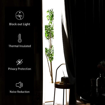 Blackout Curtains for Bedroom - Thermal Insulated Room Darkening Noise Reducing- cover pocket design - 1 panel with tie-pack