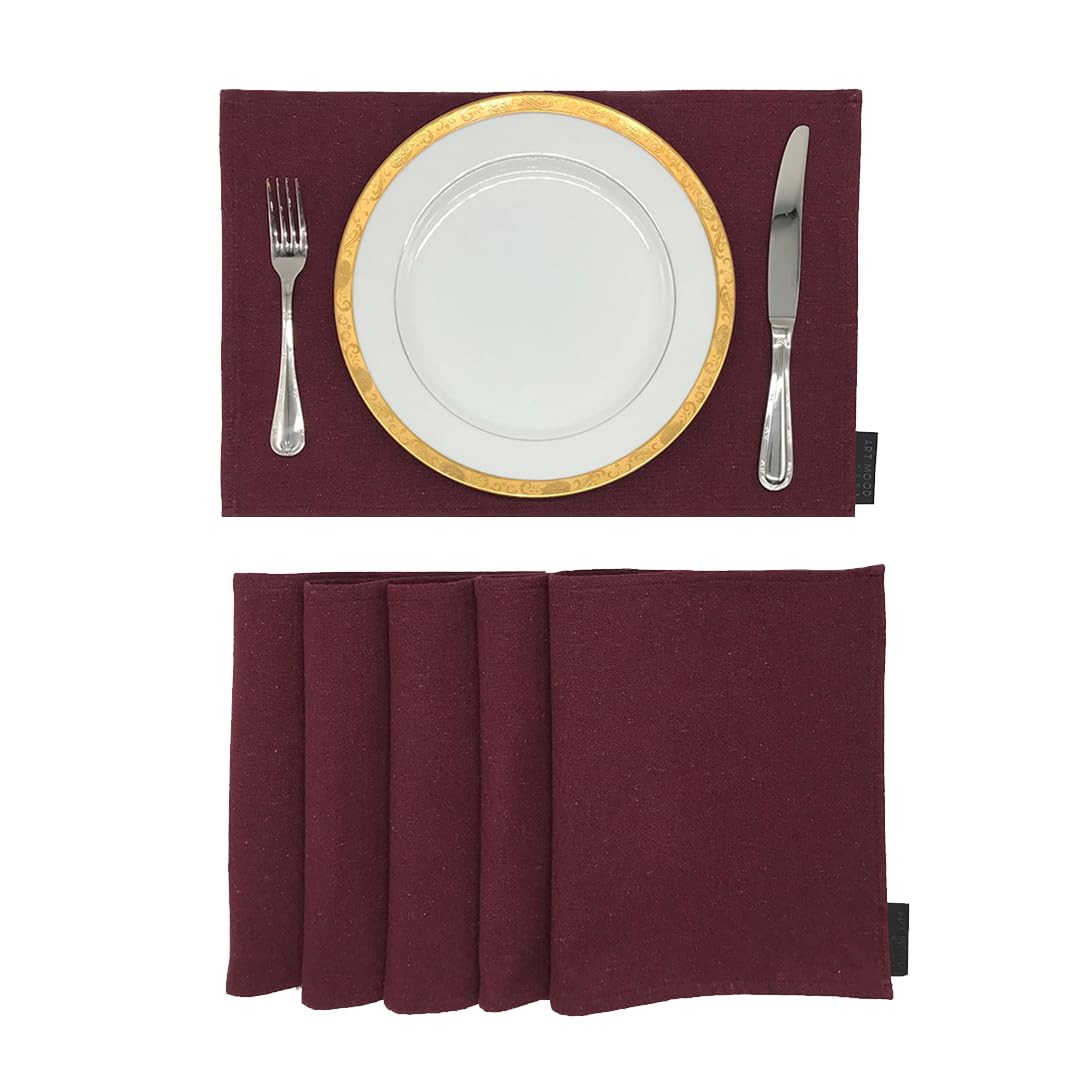 Cotton Placemats Set 6 Pieces of Placemats and Runner