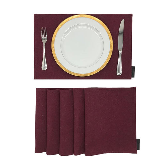 Cotton Placemats Set 6 Pieces of Placemats and Runner