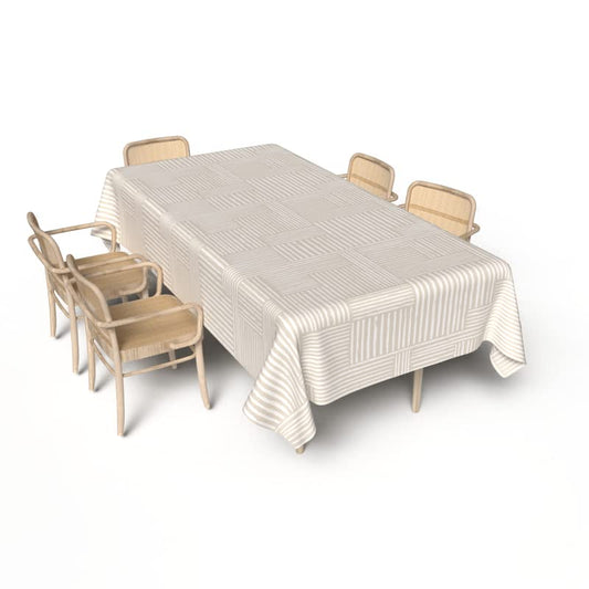 Hazel Waterproof Tablecloth, a Multicolor 140x300 cm Rectangular Table Cover made from Durable Polyester Fabric, a Beautiful Spillproof Protector for Large Dining Tables and Events