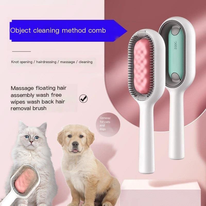 TMEEIHNSS 4 in 1 Universal Pet Knots Remover - Multifunctional Pet Hair Remover, Pet Hair Brushing Tool,Reusable Magic Hair Comb Dog Hair Remover (Color : Green, Size : Short Hair)