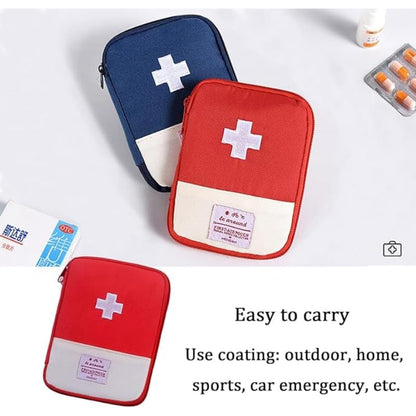 Waterproof Multifunction Divided Emergency Medical Storage Bag Practical For Outdoor Camping And Hiking Set Of 2 Pieces - Red Blue