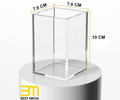 Clear Acrylic Pen Holder, 2-Pack Pencil and Stationery Organizer for Office Desk Accessories