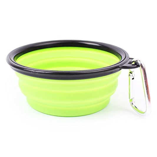 Foldable Portable Dog Bowl Cute Portable Silicone Collapsible Folding Pet Bowl Travel Cat Pet Bowl Feeding Water Food