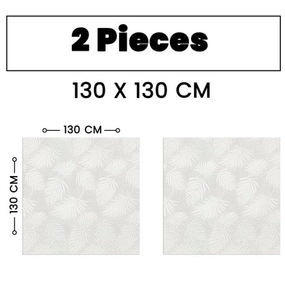 INtex HOME Analia Linen Tablecloth, Rectangular Dining Cover, Elegant and Durable, Soft Fabric, Easy-Care, Multi-Purpose for Home, Events, and Special Occasions, Set of 2 - Café - 130 x 130 CM