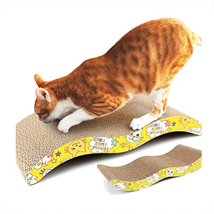 ANTOLE Cat Scratcher Cardboard Scratching Pads for Cats Meow Scratch Board with a Curved Wave Design - Satisfy Your kitty's Natural Scratching Instinct Made of Environmental Friendly Material