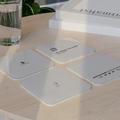 Acrylic Coaster Set of 4, 9×9 cm, Heat and Moisture Resistant Drink Coasters, Mountain Landscape Design, Acrylic for Coffee Tables Desks Dining Decor, Set of Decorative Mats