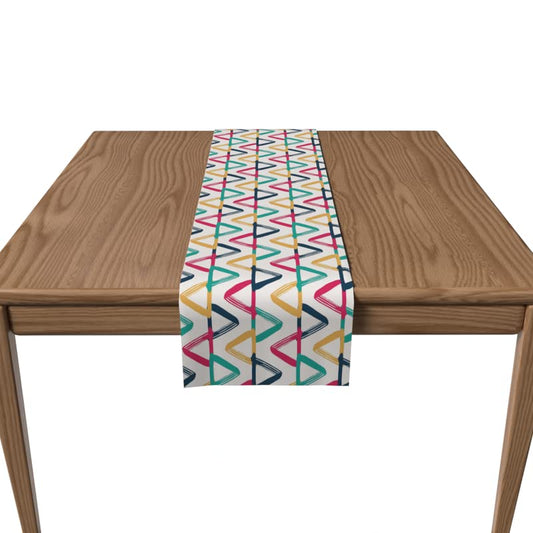 Canvas Confetti Table Runner, a Durable Decorative Centerpiece with a Fun Multicolor Pattern, 35x140 cm, a Cheerful Accent Scarf for Birthday Parties, Celebrations, and Dining Tables