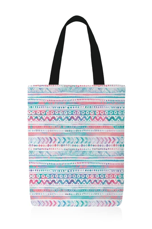 Canvas Kali Tote Bag, a Durable and Reusable Shopping Bag with a Stylish Multicolor Design, 32x45 cm, a Fashionable and Practical Carrier for Groceries, Books, or Everyday Use