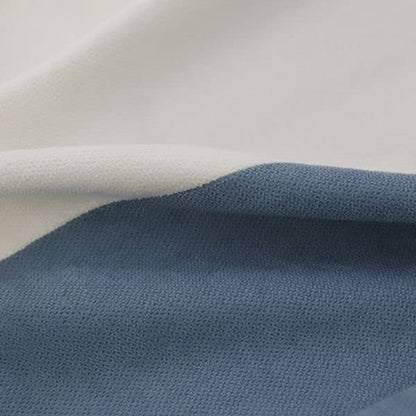 Velvet Modern Design Curtain- Soft Fabric - three colors with Tie-backs - 2 Piece 4 meters width (400W X 250L CM, Gold*Off White*Petrol Blue)