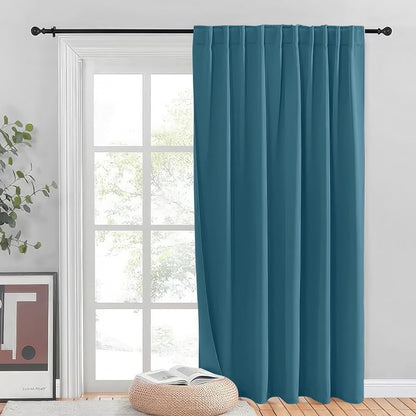 INtex CURTAINS HOUSE Blackout Blinds for Sliding Doors – Thermal Insulated Wide Curtains, Room Darkening, Blind Glass Doors, Two Hanging Options, Modern Design - Cappuccino 150 W x 230 L