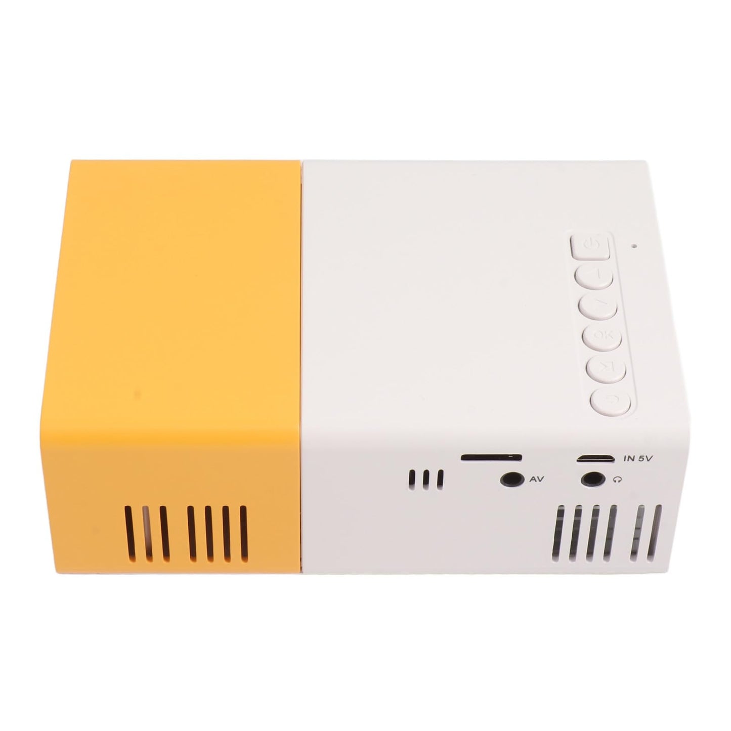 Sxhlseller 1920 x 1080 Resolution Portable Mini Projector with Rich Interface, Small and Portable and 24-60 Inch Huge Screen, LED Light Source for Home Film (EU Plug)