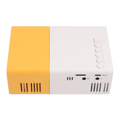 Sxhlseller 1920 x 1080 Resolution Portable Mini Projector with Rich Interface, Small and Portable and 24-60 Inch Huge Screen, LED Light Source for Home Film (EU Plug)