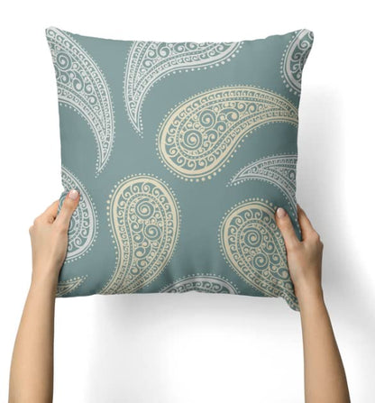 Canvas Verdant Cushion Cover, a refreshing multicolor decorative pillow with a lush, garden-inspired pattern, 40x40 cm, made from durable fabric to bring a natural, calming feel to any room
