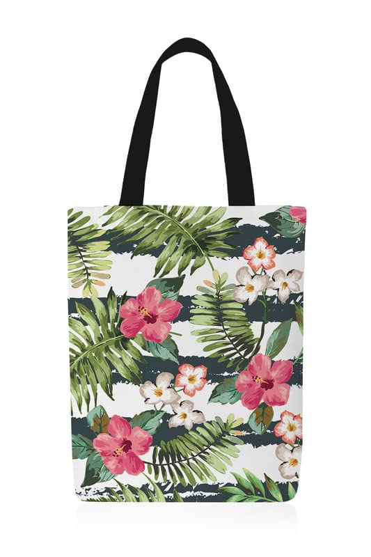 Canvas Liana Tote Bag, a Durable and Reusable Shopping Bag with a Stylish Multicolor Design, 32x45 cm, Medium, a Fashionable Carrier for Groceries, Books, or Everyday Essentials