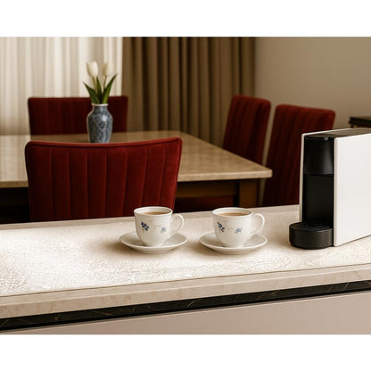 INtex Home Linen Table Runner, DAS Printed Rectangle Design for Reception Kitchen and Living Room Tables, for Dining and Home Décor Enhancements, 1 Pc - 45x140 cm - Caffee Latte