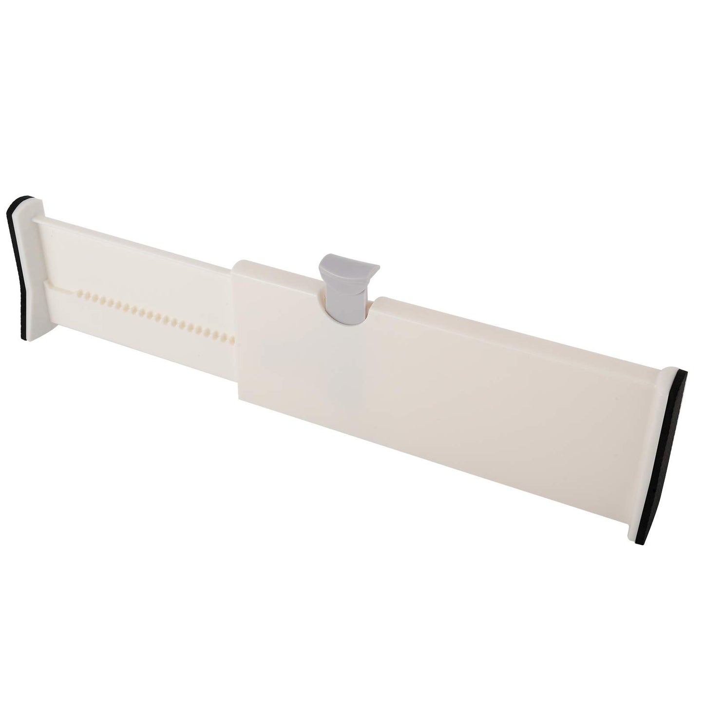 RealPlus 5pcs Adjustable Drawer Dividers Organizer Separators Expandable from 11-17", Plastic Dresser Organizer for Kitchen Bedroom Bathroom Office Desk Closet Clothing