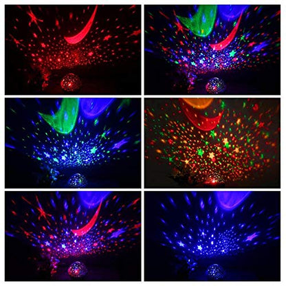 LED Star Master Rotating Night Light Projector Spin Starry Sky Star Master Children Kids Baby Sleep Romantic Led USB Lamp Projection Night Lighting Projector - Assorted item