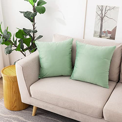 Soft Thick Velvet Throw Pillow Covers Decorative Square Cushion Cover For Couch Sofa Bedroom Living Room - set of 2 Pieces