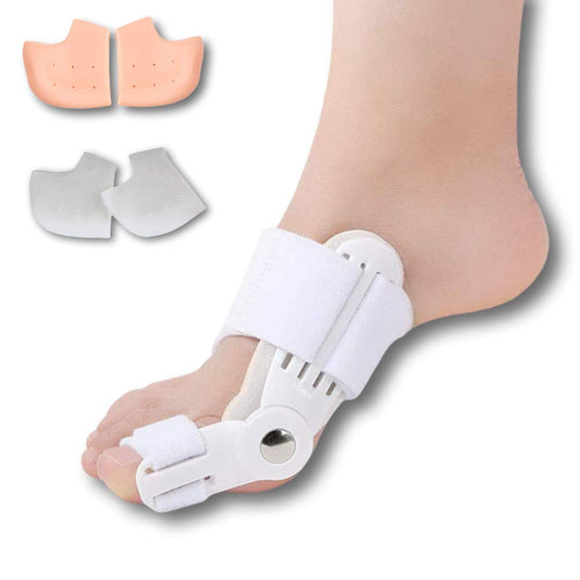 2-Pack Bunion Corrector Relief Orthopedic Splints Brace Pads Fits all for Man Women Hammer Toe Straightener Turf Toe Separators Hallux valgus Relief Foot Pain with Silicone Heel Protectors 1 pair