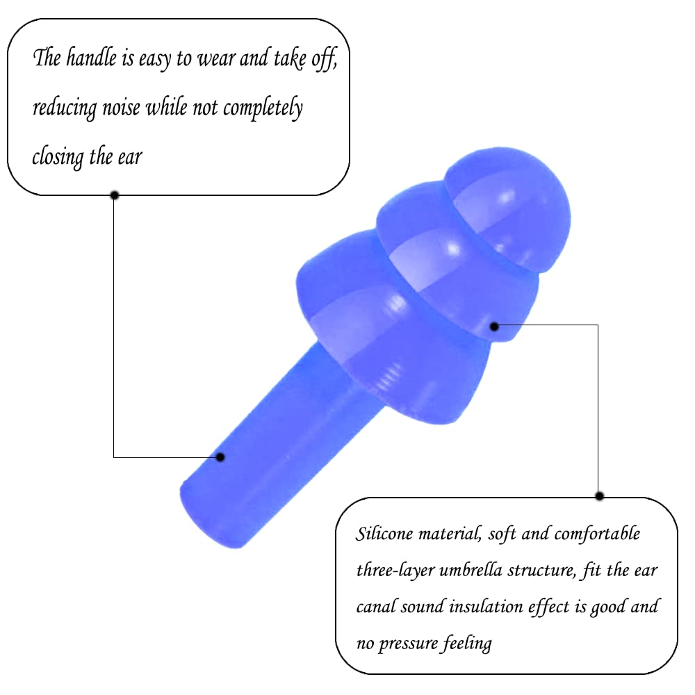ZELHYEUU 4 Pairs Ear Plugs, Silicone Ear Plugs, Swimming Ear Plugs, Ear Plugs for Sleeping, Noise Cancelling Ear Plugs with Storage Box
