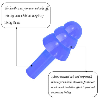 ZELHYEUU 4 Pairs Ear Plugs, Silicone Ear Plugs, Swimming Ear Plugs, Ear Plugs for Sleeping, Noise Cancelling Ear Plugs with Storage Box