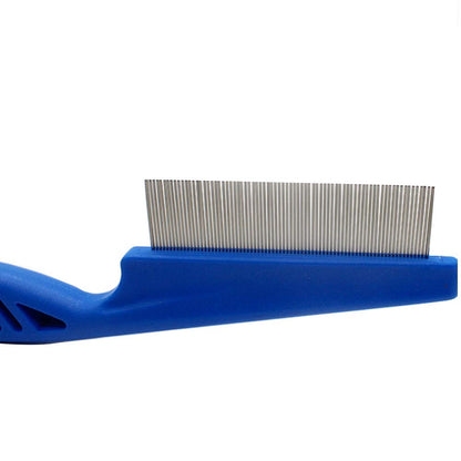 Xj soft protection salon grooming flea comb,fine flea pet comb,flea comb for long haired cats & anti knot grooming comb for dogs ruberised easy grip handle great for rabbits too