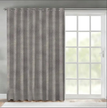 Faux Linen Textured Curtains Durable Fabric-Light Filtering Drapes forLiving Rooms Reception and Bedroom - Steel Grommets - Single Panel