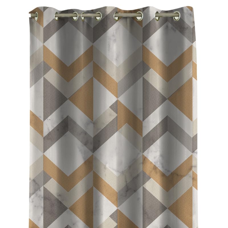 INtex CURTAINS HOUSE Light-Filtering Window Curtain with Steel Grommets - Linen Velvet Fabric - Single Piece Café 250W x 265L CM