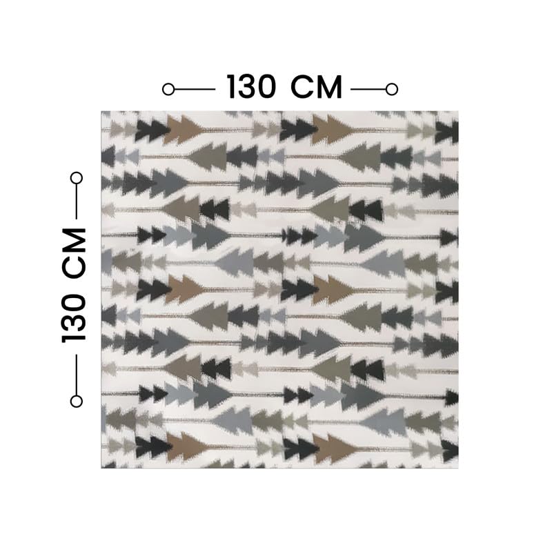 INTEX HOME Sofia Elegance Square Tablecloth – Luxurious Linen Velvet – Kitchen & Living Room Tables – For Ramadan & Events – Multiple Sizes Available – 1 Pc -130x130 cm - Multicolour