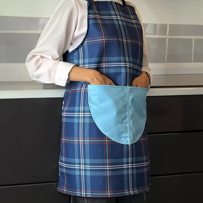 Apron, Cross-Back Design, Soft Cotton-Like Fabric, One Size, Lightweight Breathable Unisex with Front Pocket, for Cooking, and Daily Use
