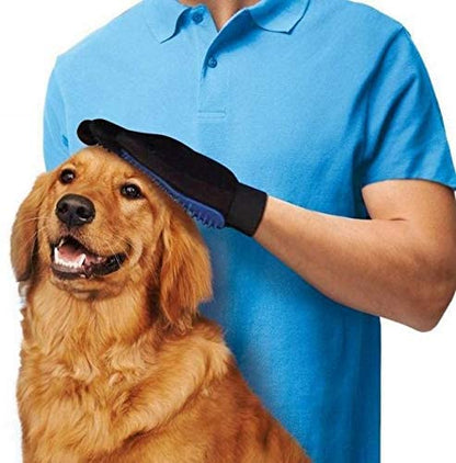 Pet Grooming Glove Brush for Dogs [zZ] Blue