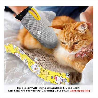 ANTOLE Cat Scratcher Cardboard Scratching Pads for Cats Meow Scratch Board with a Curved Wave Design - Satisfy Your kitty's Natural Scratching Instinct Made of Environmental Friendly Material