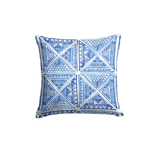 Canvas Glam Cushion Cover in Blue & White, 40x40 cm, a chic and durable decorative pillow designed to add a touch of glamour and sophistication to your modern home decor collection