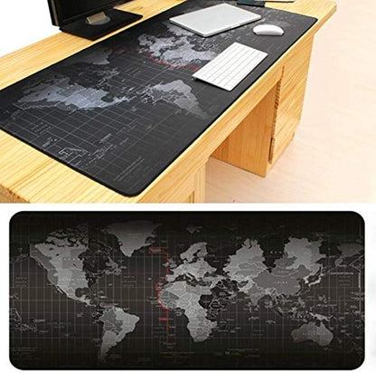World Map Mouse Pad for PC with Non-Slip Base, Tight and Smooth, Suitable for Any Mouse, Keyboard and Laptop (Large)- Multi Color