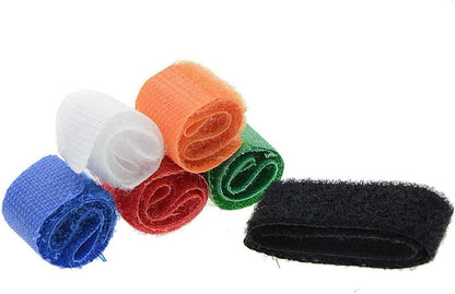 Kunya® Cable Management Cloth Straps Hook, Self Gripping Cable Ties Loop, Special Design Wire Organizer, Pack of 6