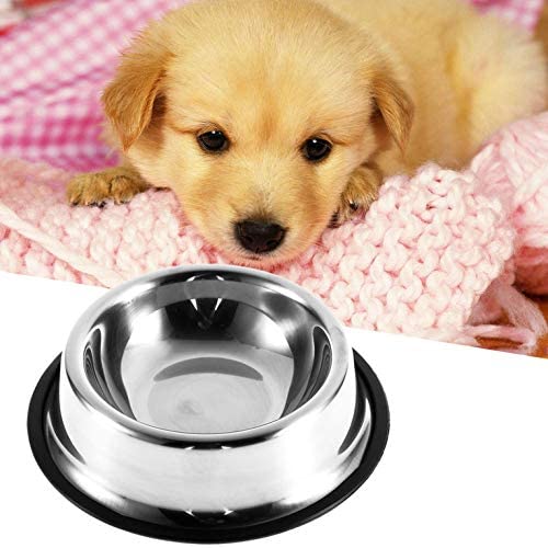 7 Bestron 16X21.5X4.8 Stainless Steel No tip Non SLIP Dog Puppy Pet Food Water Bowl Dish 64oz