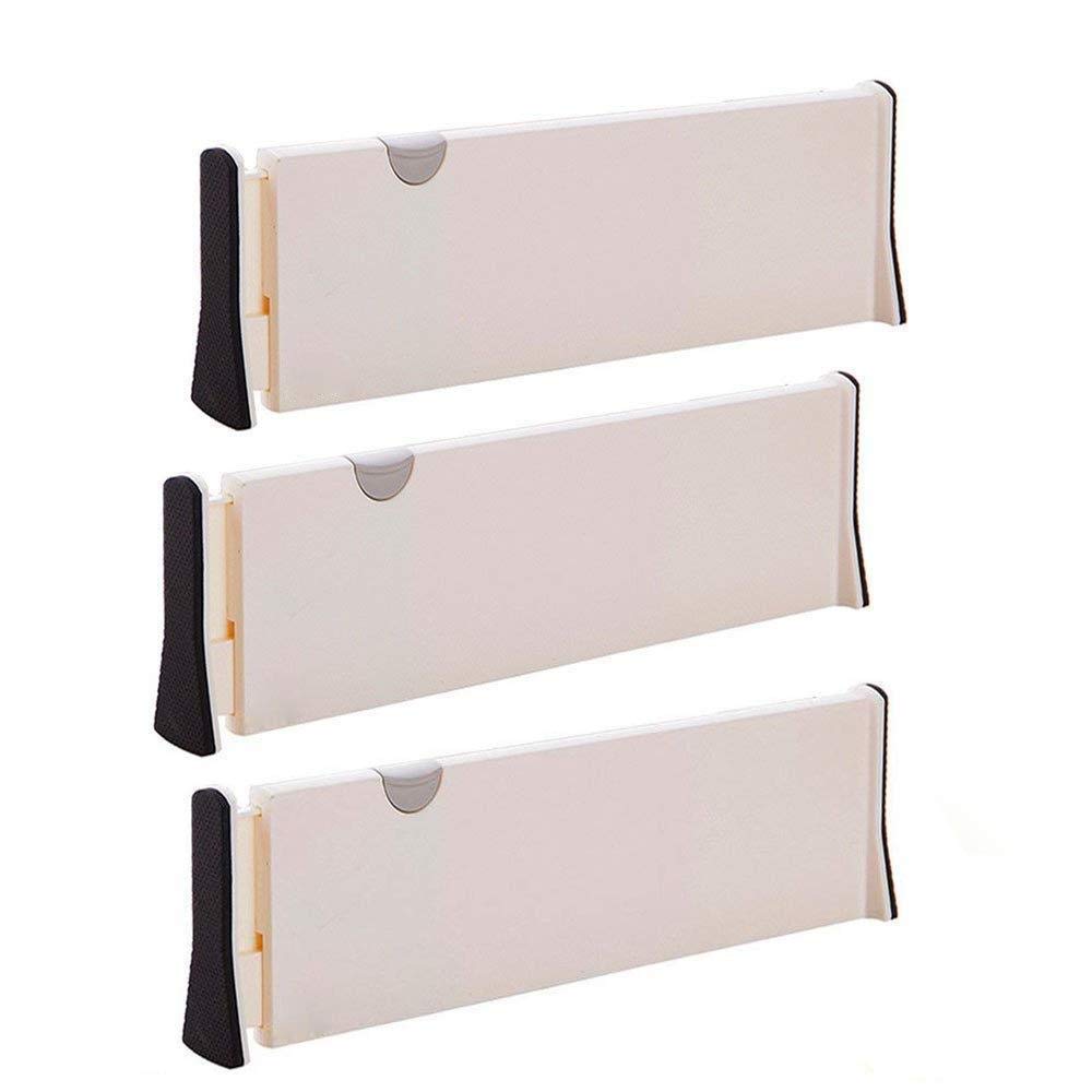 Other 3 PCS Adjustable Expandable Drawer Dividers Dream Drawer Organizer for Kitchen, Bathroom, Office Desks and Bedroom (Adjust from 27.5cm to 43.5cm) - White