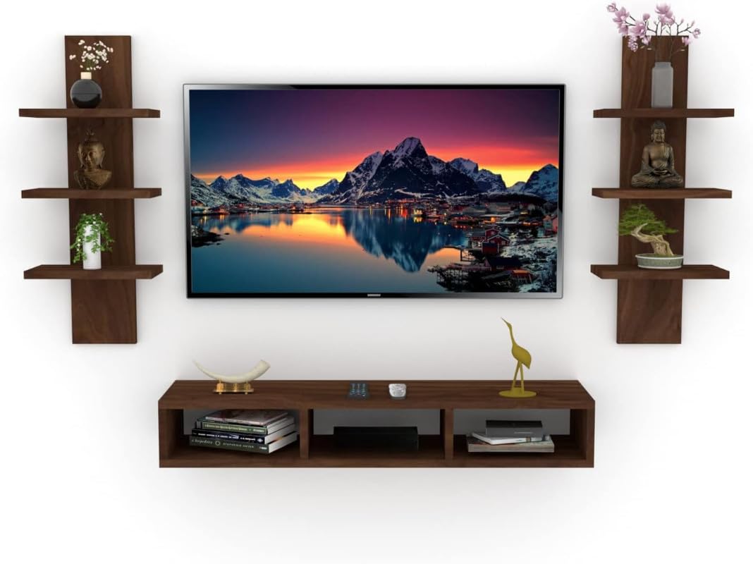 Wooden Bookcase for Kids with 5 Sections, Decorative Storage Unit and Floor Standing File Cabinet for Study or Playroom, 80cm Tall in Beige Manufactured Wood