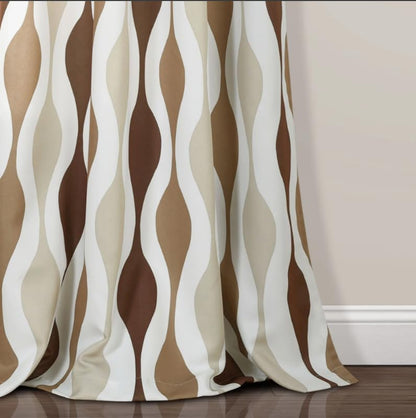 Light Filtering Window Curtain with Back Tab Design, Linen Velvet Fabric - 1 Piece