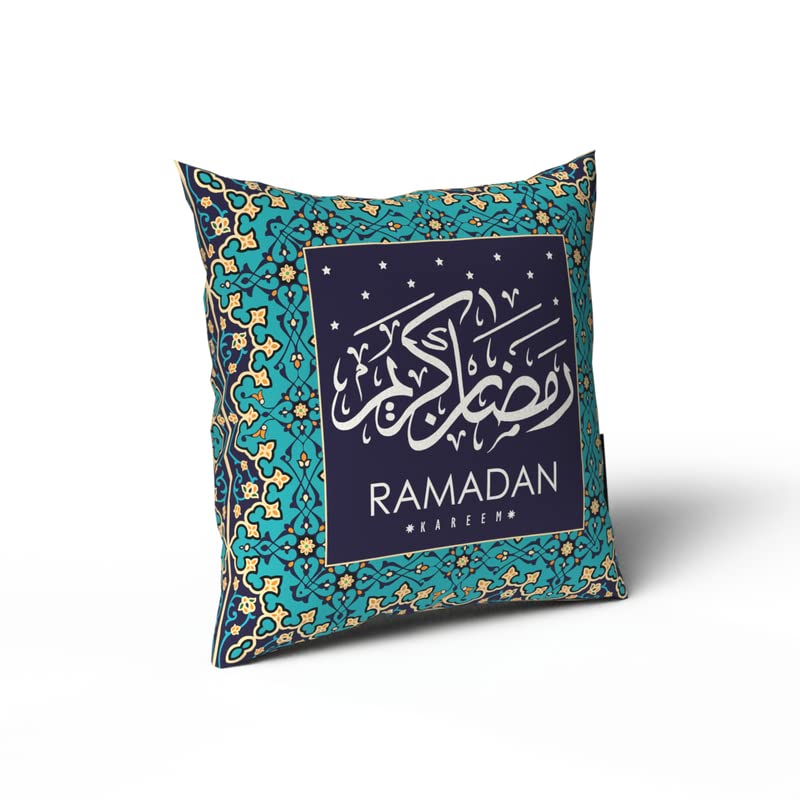 Rak 5 Islamic Unique Cushion Cover, a bold multicolor 40x40 cm decorative pillow with a modern geometric pattern, designed to be a vibrant and artistic focal point in your living room
