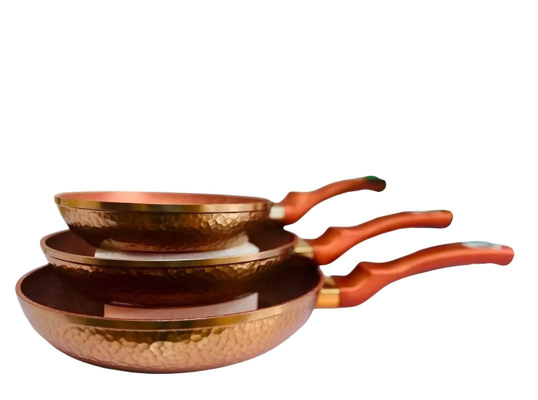 Hammered Copper Granite Frying Pan – Non-Stick, Scratch-Resistant, Multi-Purpose Cooking Pan – Induction Compatible, Oven Safe, Easy-to-Clean, 30cm Diameter
