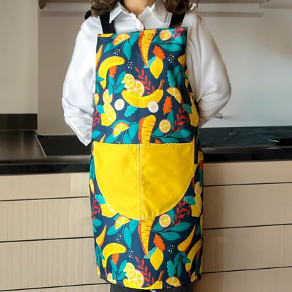 Apron, Cross-Back Design, Soft Cotton-Like Fabric, One Size, Lightweight Breathable Unisex with Front Pocket, for Cooking, and Daily Use