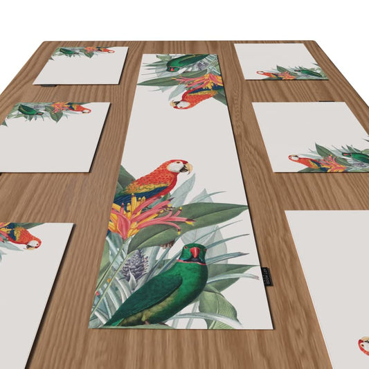 Dazzle Canvas Placemats Set of 6, vibrant multicolor table mats, each 45x30 cm, durable and washable with a fresh modern pattern to protect your table and brighten your dining experience