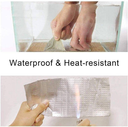 Auyuiiy Aluminum Foil Seal Strip Waterproof Butyl Rubber Adhesive To Prevent Ceiling Leaks And Gaps In Decks,Windows And Broken Tubes (1.2 mm X 2 Cm)